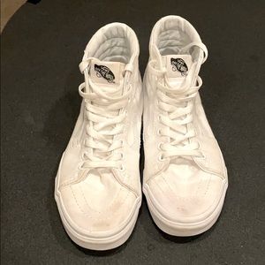 Vans all white